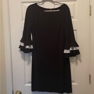 Danny & Nicole Black Dress w/ Flutter sleeves